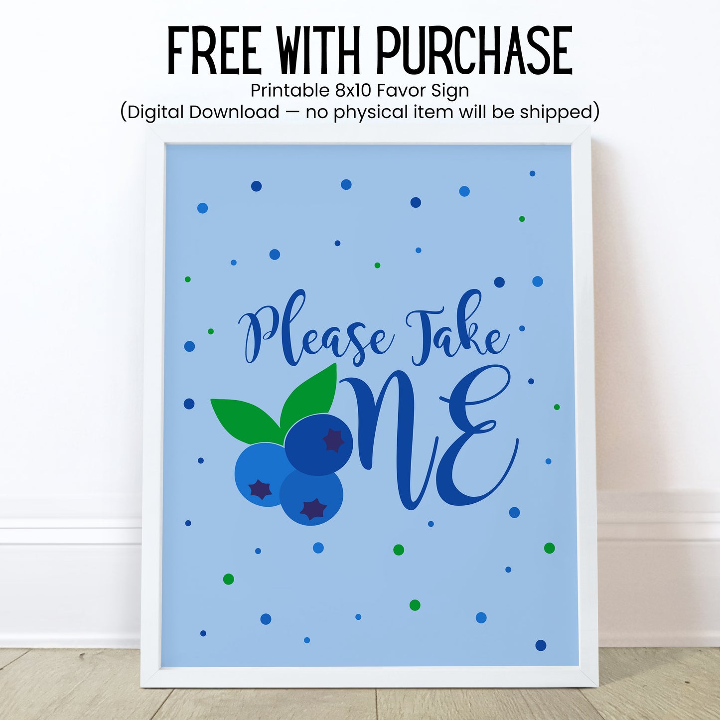 Berry First Birthday Lip Balm Favors TEMPLATE | Editable Blueberry Chapstick Label | Printable 1st Birthday Party Favor for Boy or Girl 4142