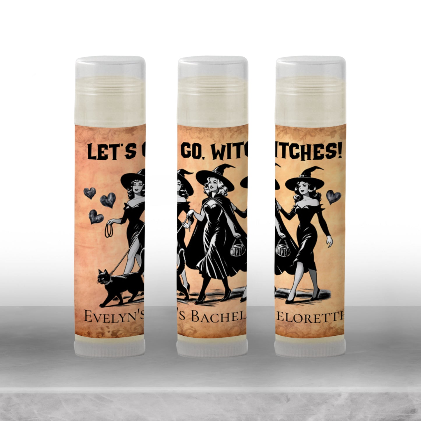 Let’s Go Witches Lip Balm Label TEMPLATE | Halloween Bachelorette Favor | October Bachelorette Party | Spooky Printable 4201