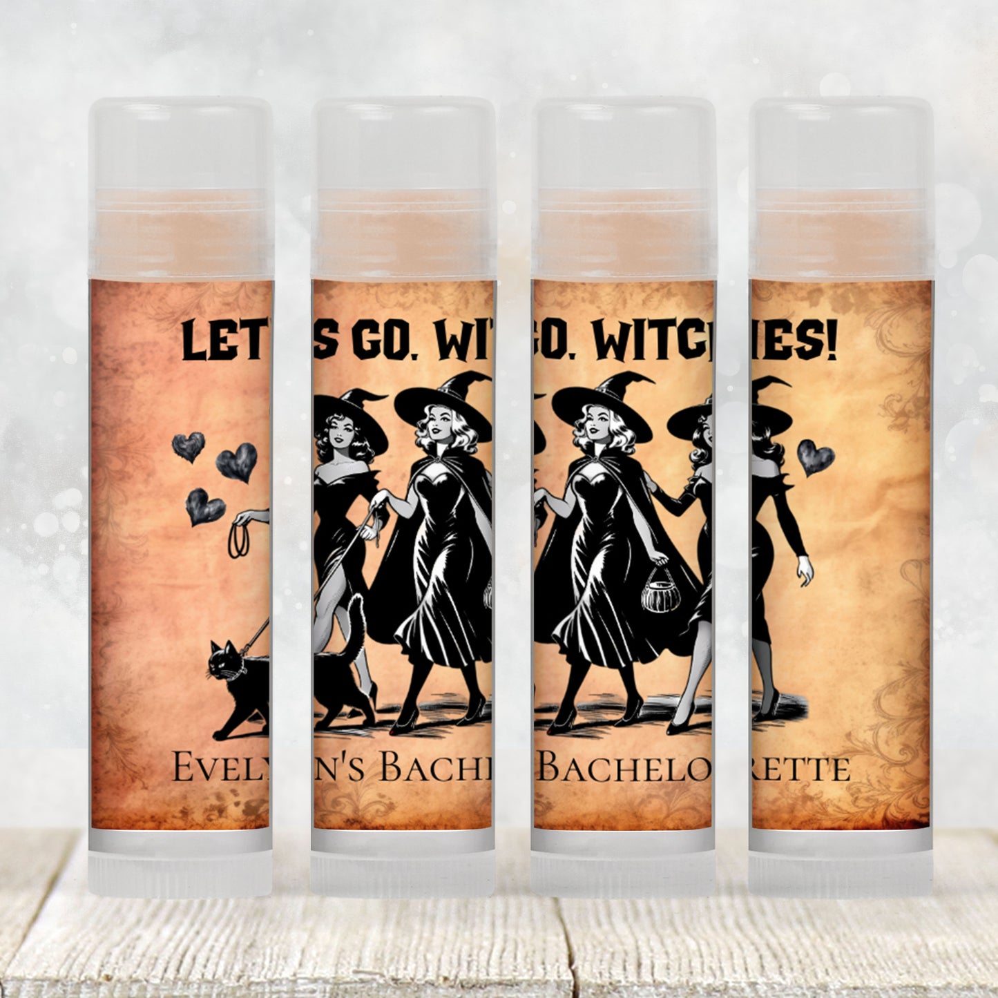Let’s Go Witches Lip Balm Label TEMPLATE | Halloween Bachelorette Favor | October Bachelorette Party | Spooky Printable 4201
