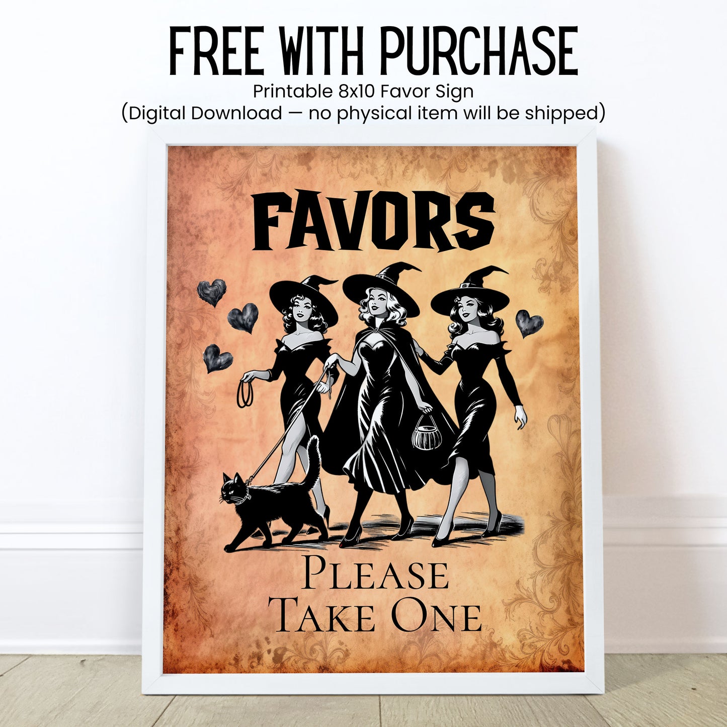 Let’s Go Witches Lip Balm Label TEMPLATE | Halloween Bachelorette Favor | October Bachelorette Party | Spooky Printable 4201