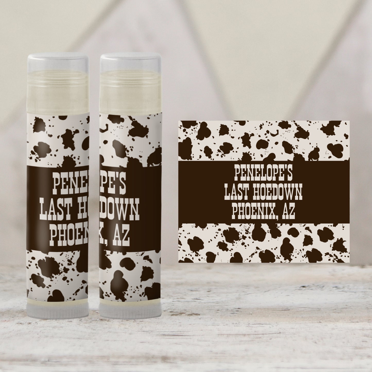 Last Hoedown Bachelorette Lip Balm Favor TEMPLATE | Western Cowgirl Party Printable Last Rodeo Chapstick Label for Final Fling Weekend 4259