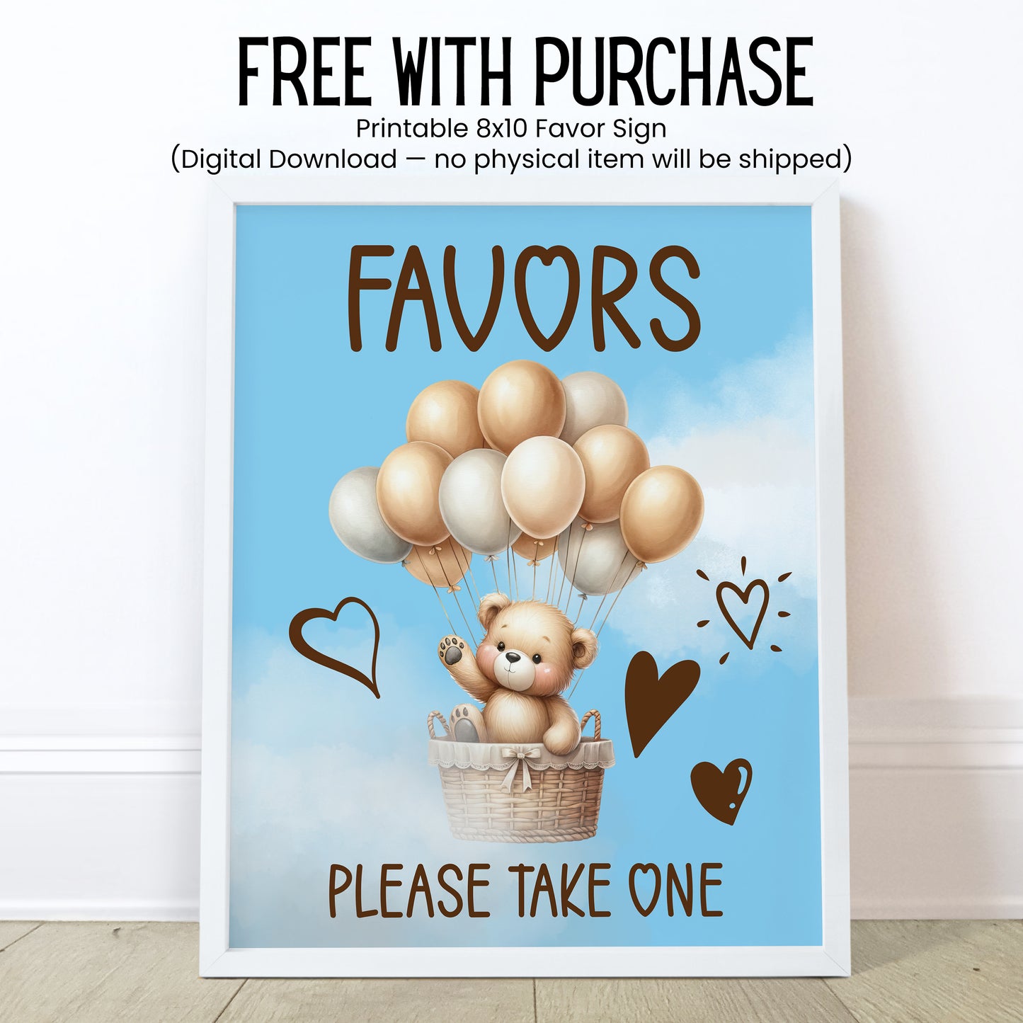 We Can Bearly Wait Baby Shower Favors PRINTED Lip Balm Labels or Lip Balm | Blue Teddy Bear Boy Party | Baby Shower Guest Gift 4400