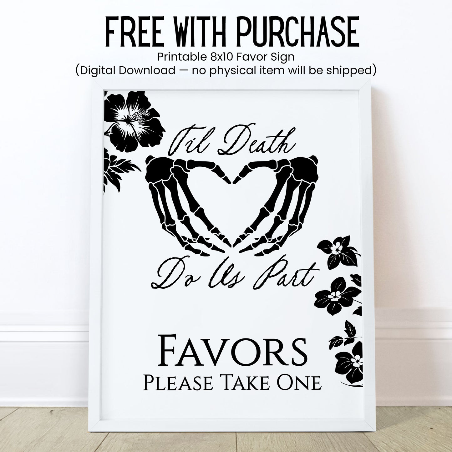 Til Death Do Us Part PRINTED Lip Balm Labels | Halloween Wedding Favor | October Bachelorette Party | Gothic Chapstick Gift 4401