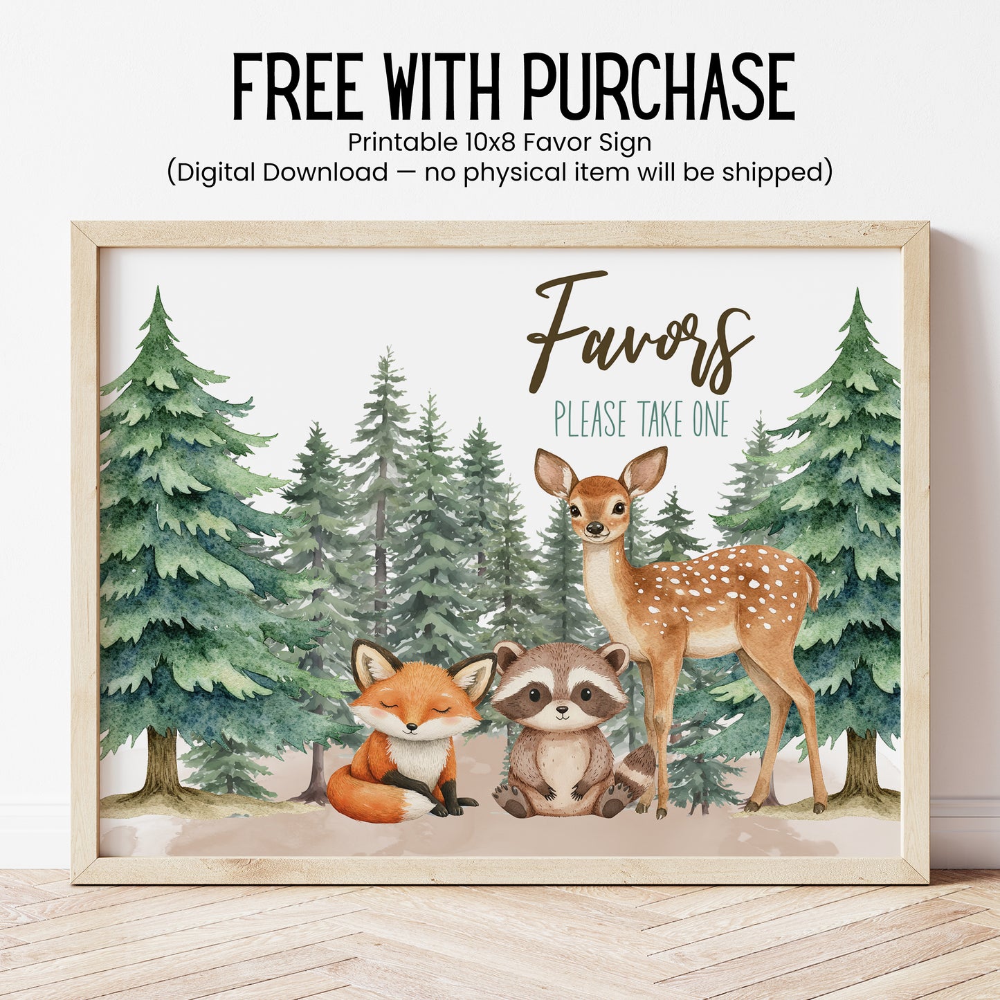 Woodland Animals Baby Shower Favor | Chapstick Favor | Forest Animal Party Favor | Fox Raccoon Deer Birthday Favors | Woodland Shower, 4402