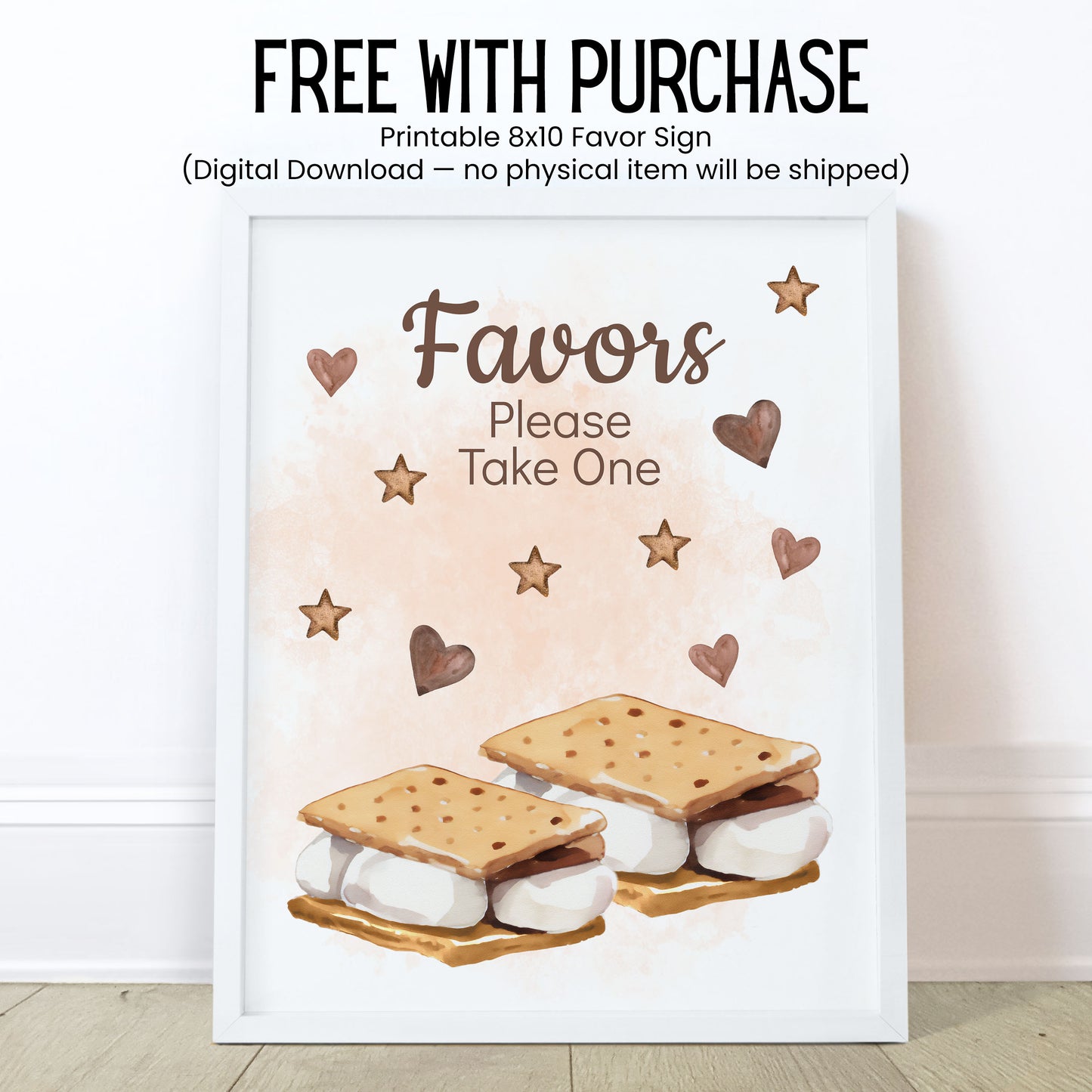 Editable S’more to Love Baby Shower Favor Lip Balm Label TEMPLATE | Smore Labels | Fall Baby Shower Printable Chapstick Sticker 4801