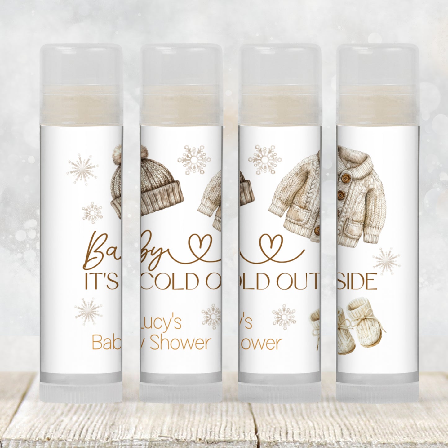 Baby It’s Cold Outside Chapstick Favors: Winter Baby Shower, Gender Neutral Guest Gift