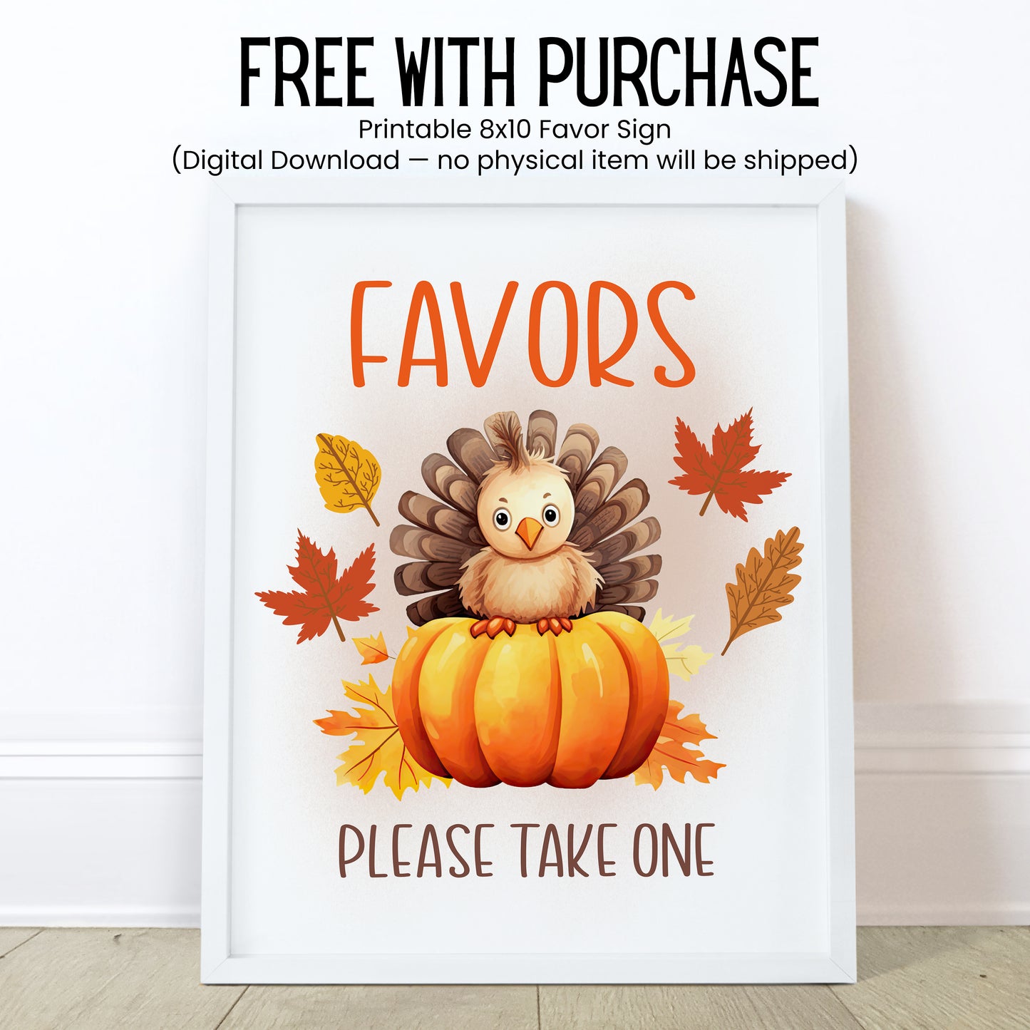 A Little Turkey Is On the Way Baby Shower Favor Lip Balm Label TEMPLATE | Editable Fall Thanksgiving Theme | Printable Rustic Sticker 5015