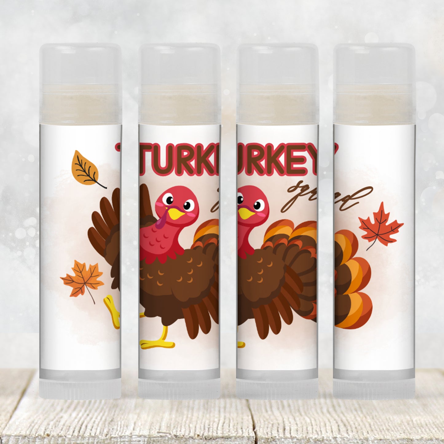 Turkey Squad Friendsgiving Lip Balm Favors: Fun Chapstick Guest Gift for Holiday Parties