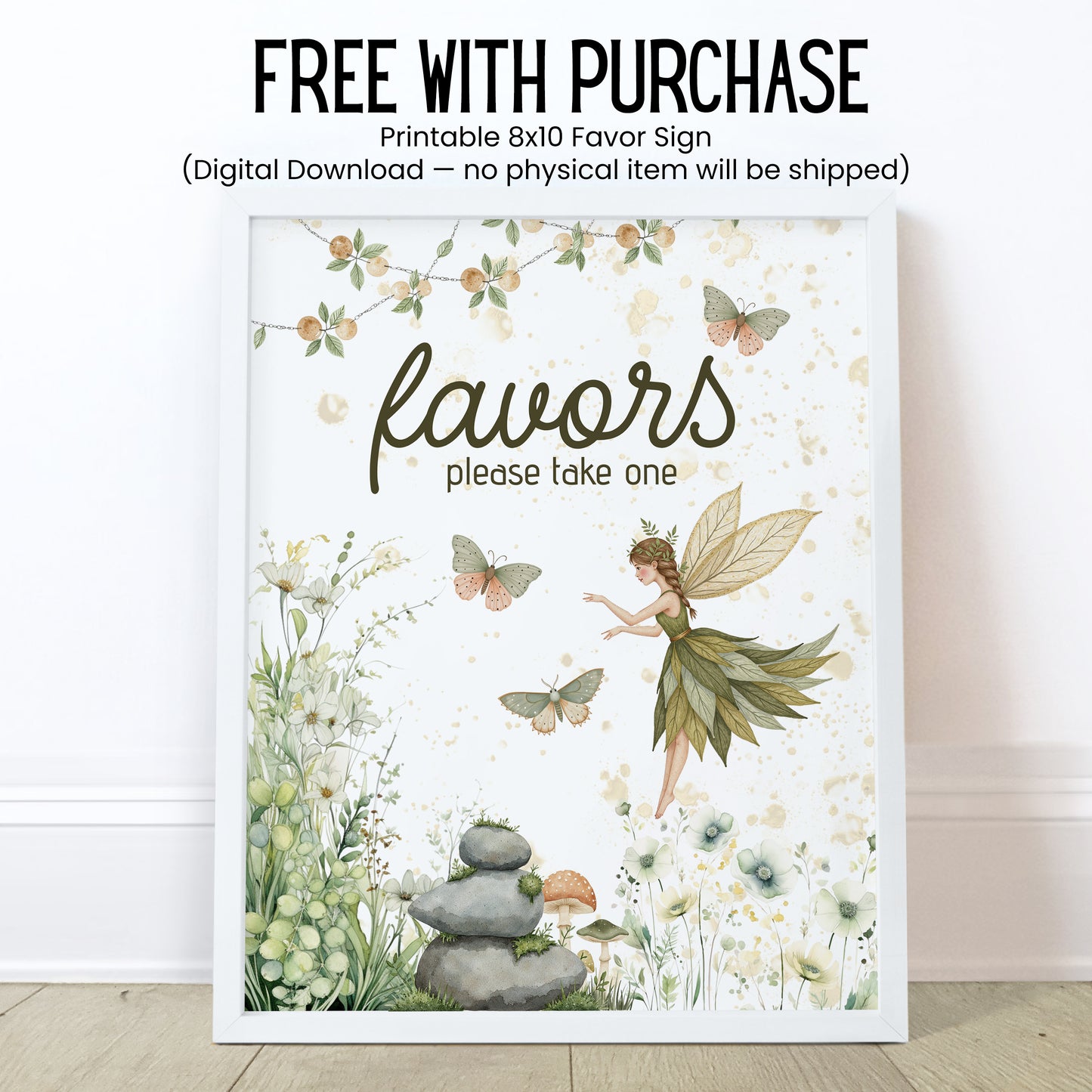 Fairy First Birthday Party Favor Lip Balm PRINTED Labels or Lip Balm | Whimsical Girl 1st Birthday | Magical Chapstick Party Favors 8011