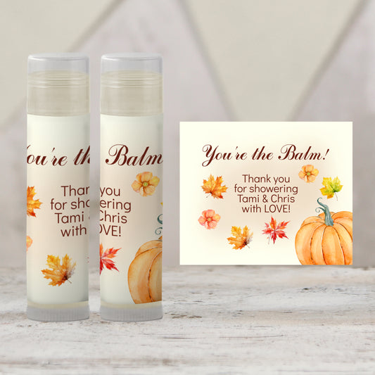 You’re the Balm Chapstick Label Template: Pumpkin Baby or Bridal Shower Favor