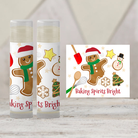Gingerbread Chapstick Favors: Christmas Cookie Exchange, Holiday Baby Shower