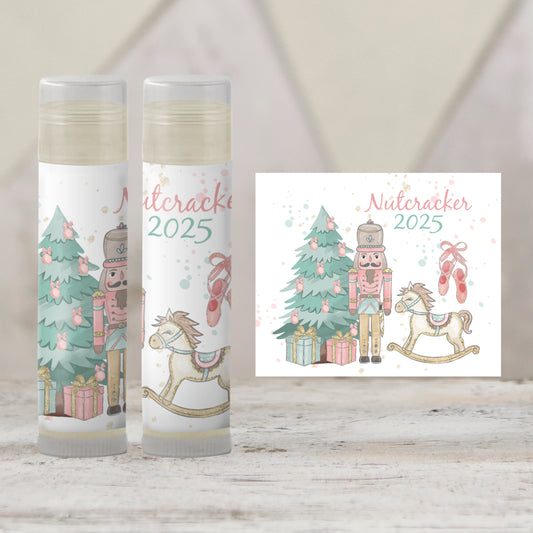 Nutcracker Chapstick Favors: Sugar Plum Christmas, Ballet Baby Shower Gift