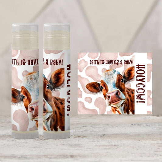 Holy Cow Chapstick Favors: Baby Shower, Bridal Shower, Farm Birthday Gift