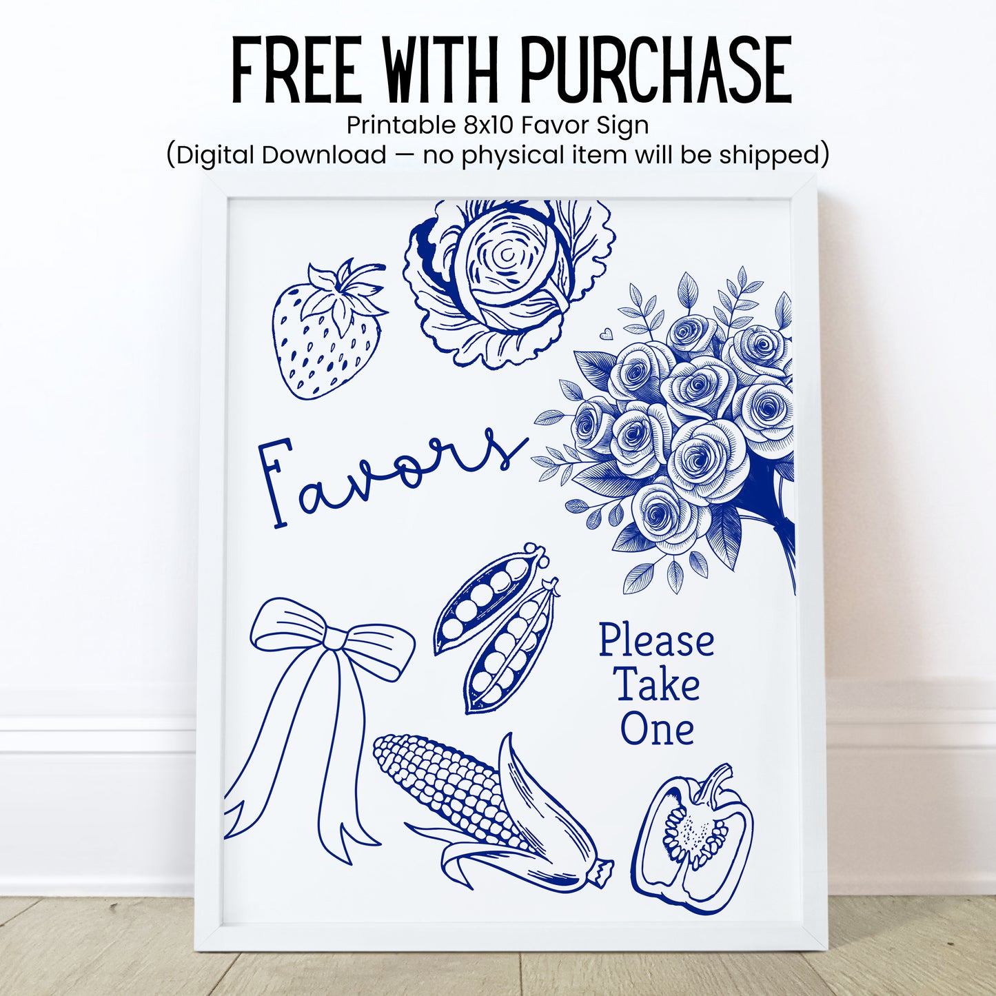 She’s Off the Market Lip Balm Label Template: Blue Bridal Shower or Bachelorette Favor