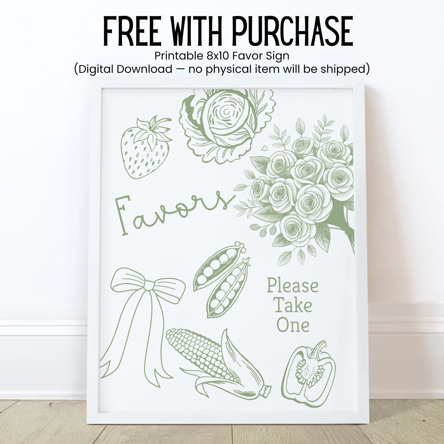 She’s Off the Market Lip Balm Label Template: Sage Green Bridal Shower or Bachelorette Favor