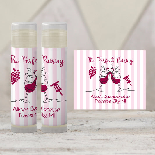 Printable Wine Theme Lip Balm Label TEMPLATE | Vino Bachelorette Favor | Vineyard Bridal Shower | Editable Girls Night Out Chapstick, 3203