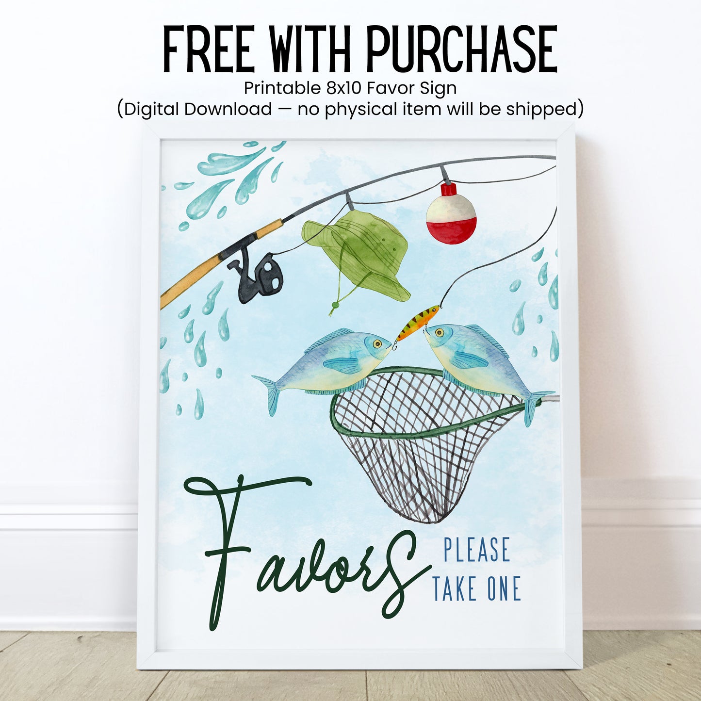 Fishing Baby Shower Chapstick Favor | A Little Fisherman Is on the Way | Boy Baby Shower Lip Balm Party Favor for Guests, 3802