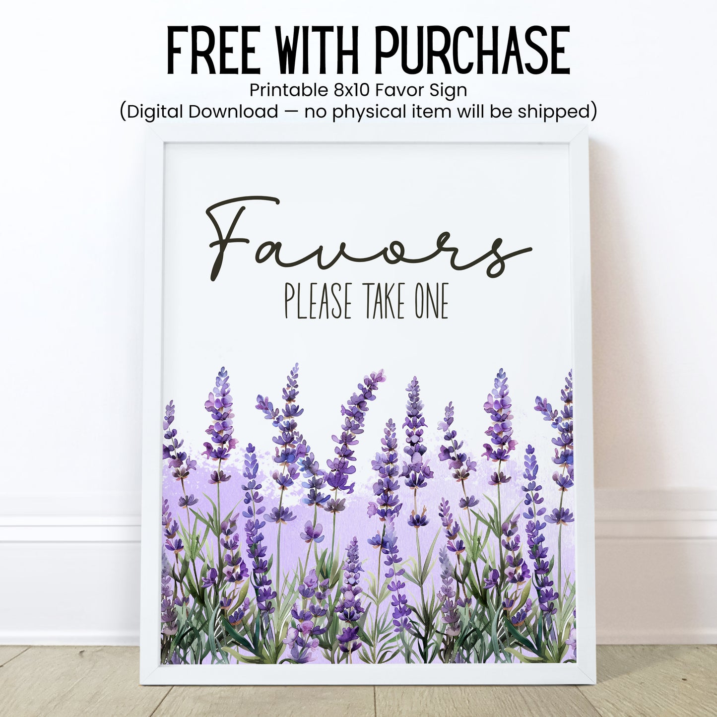 Lavender Bridal Shower Lip Balm Favors TEMPLATE | Editable Purple Floral Chapstick Label | Printable Wedding Favor for Bride or Guest 4188
