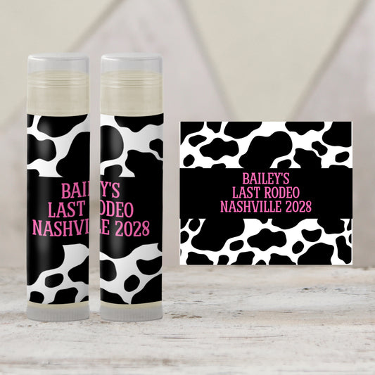 Last Rodeo Bachelorette Party Lip Balm Favor TEMPLATE | Western Cowgirl Theme | Printable Nash Bash Chapstick Label for Final Fling 4258