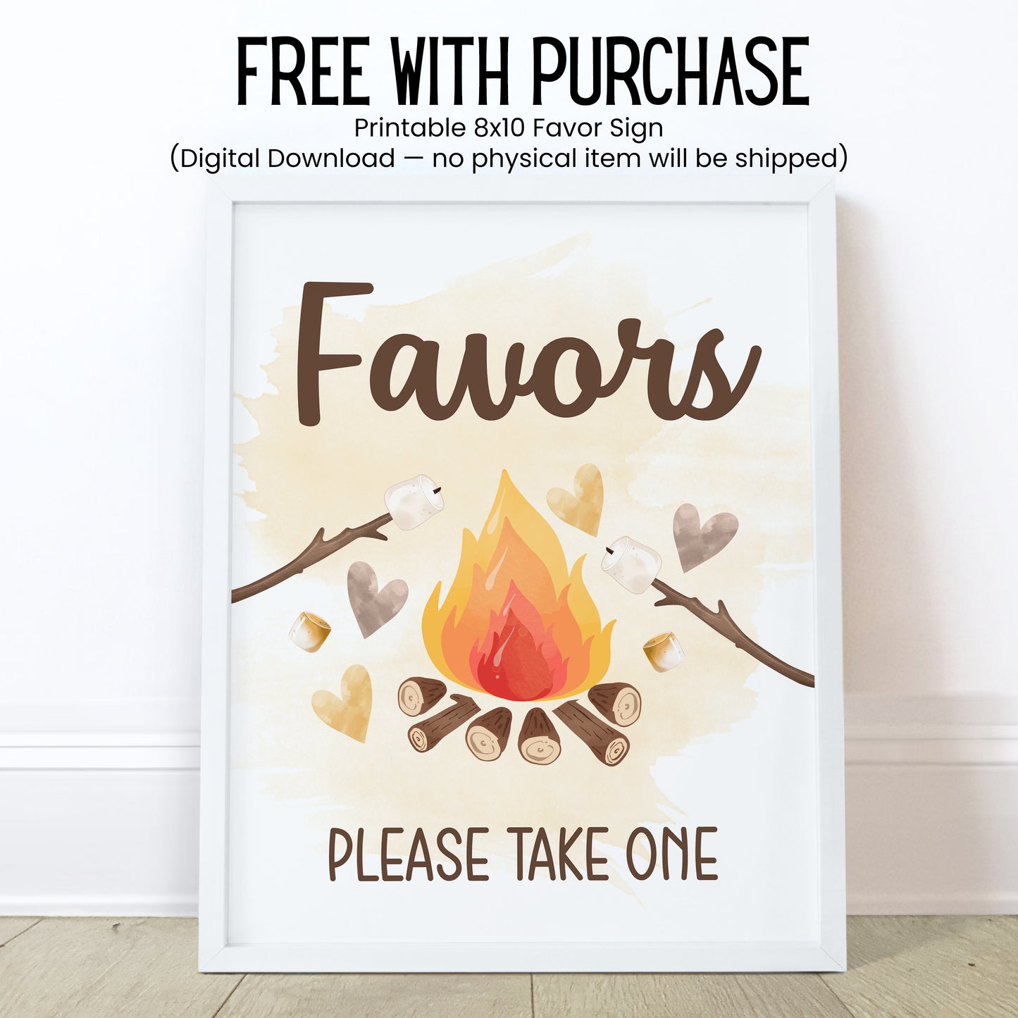 Let’s Get Toasted Bachelorette Lip Balm Favor TEMPLATE | Smores Camping Party Favor | Bridal Bonfire Shower or Camp Wedding Printable 4267