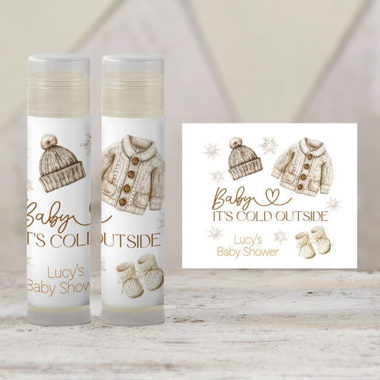 Baby It’s Cold Outside Chapstick Favors: Winter Baby Shower, Gender Neutral Guest Gift